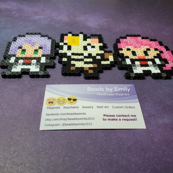 Meowth & Team Rocket Magnets - Pokemon Home Decor - Game Room - Kids Room - Picture 5 of 6